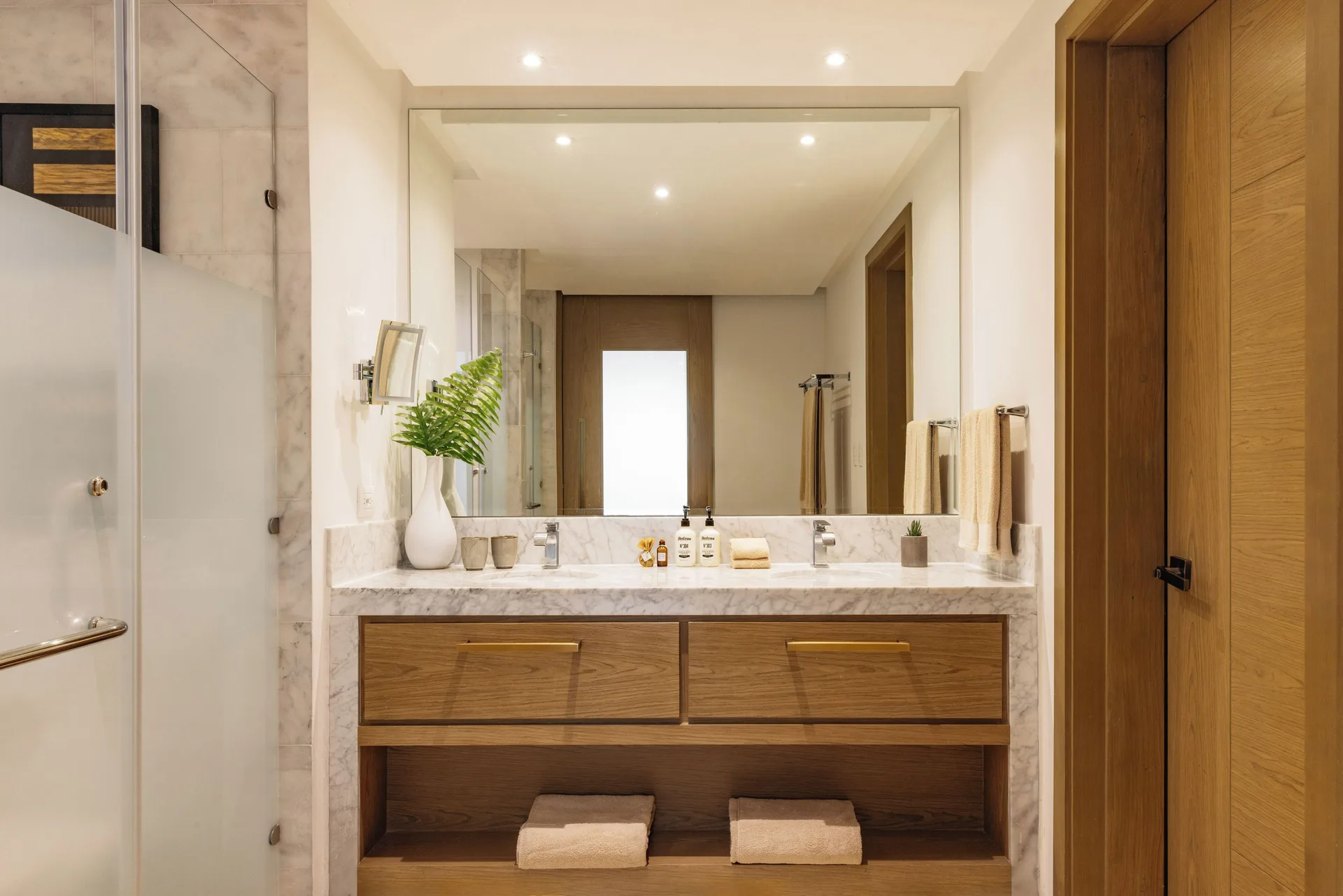 Family Concierge Swim Up Suite bathroom vanity at Paradisus Grand Cana.