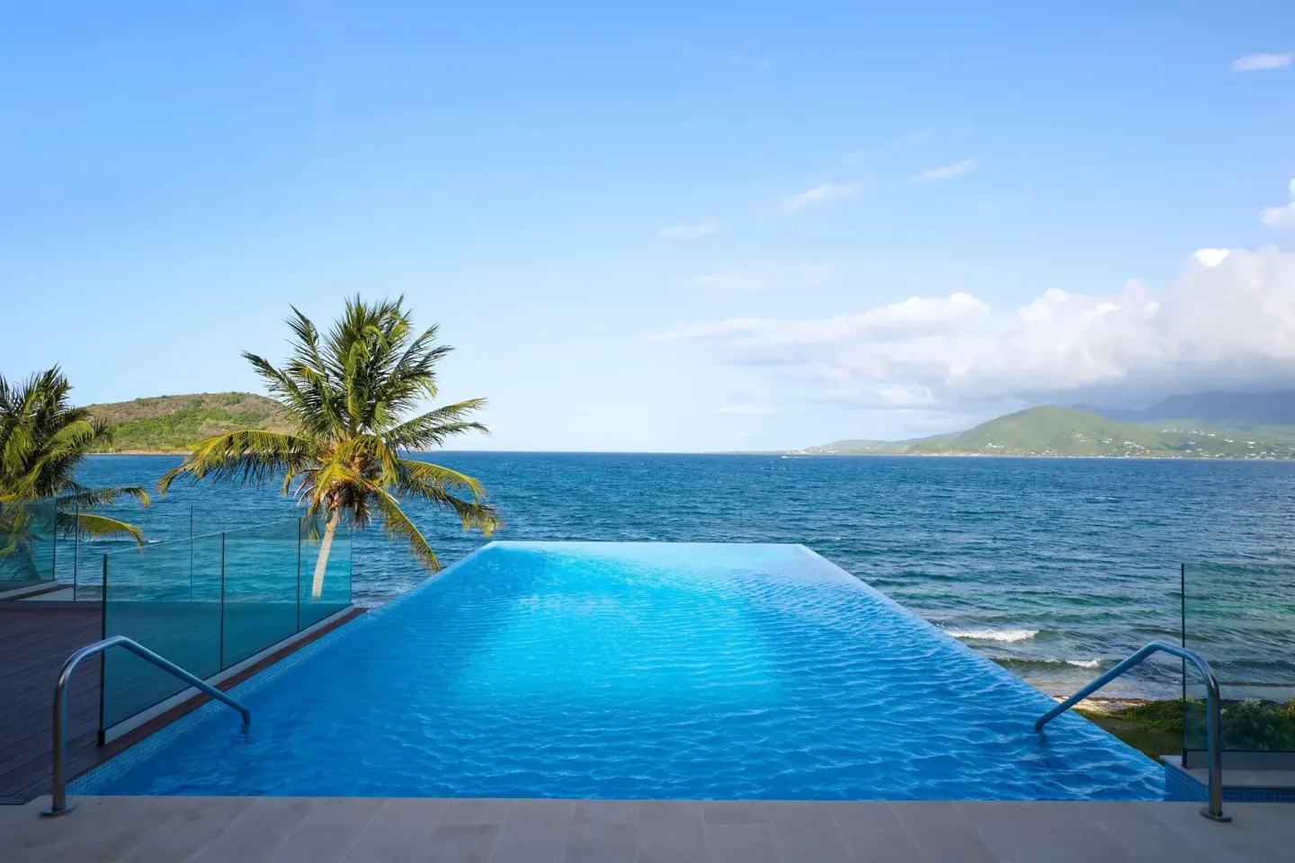 Presidential Villa infinity pool overlooking the sea at Park Hyatt St. Kitts.