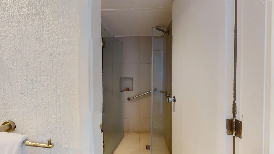 Premier Ocean View bathroom shower at Park Royal Beach Ixtapa.