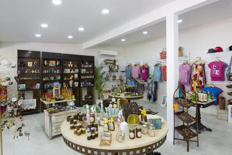 Resort gift shop with souvenirs, clothing, and local goods at Pineapple Beach Club Antigua.