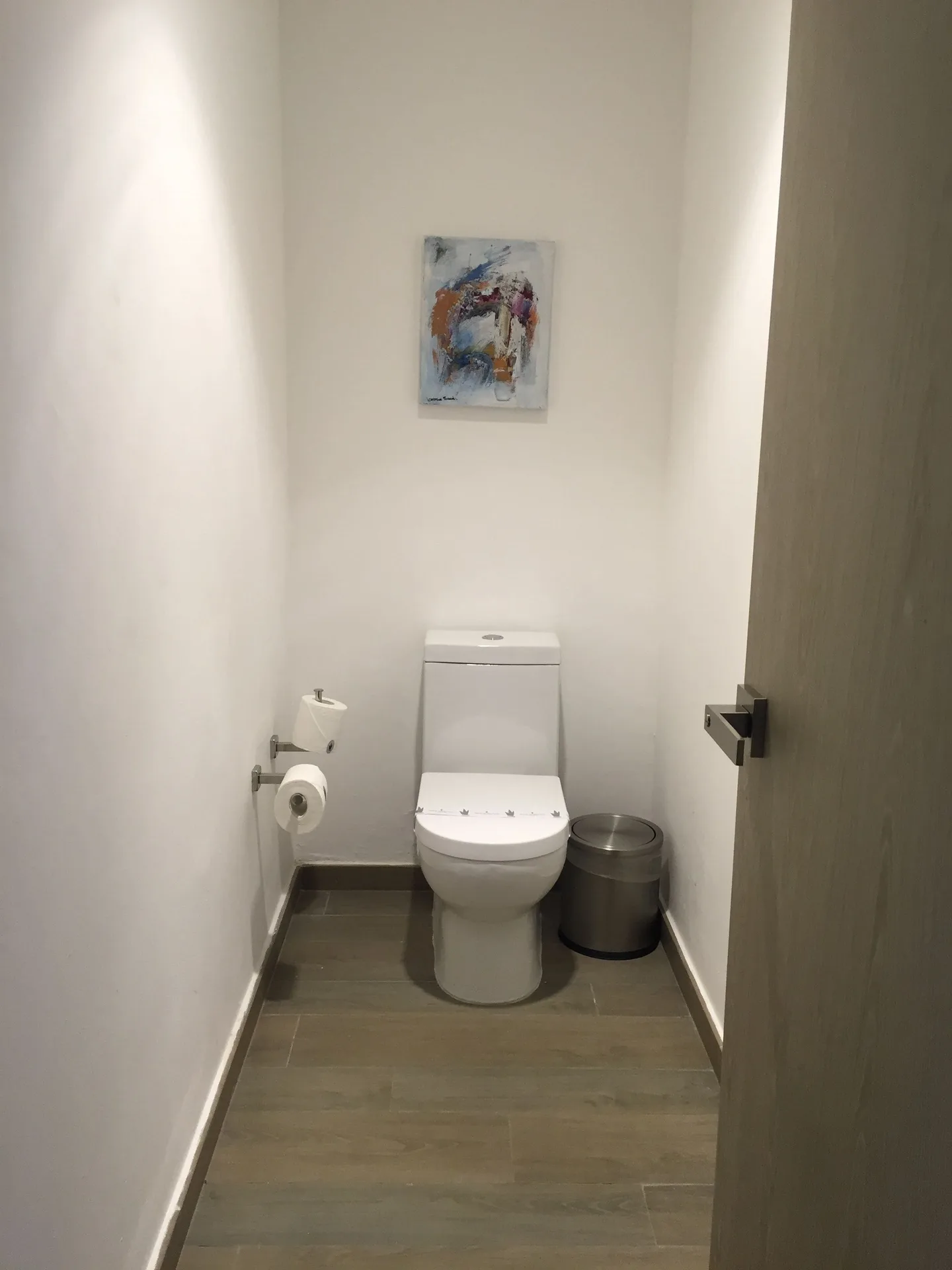 Separate toilet room in a round bed suite at Platinum Yucatan Princess.