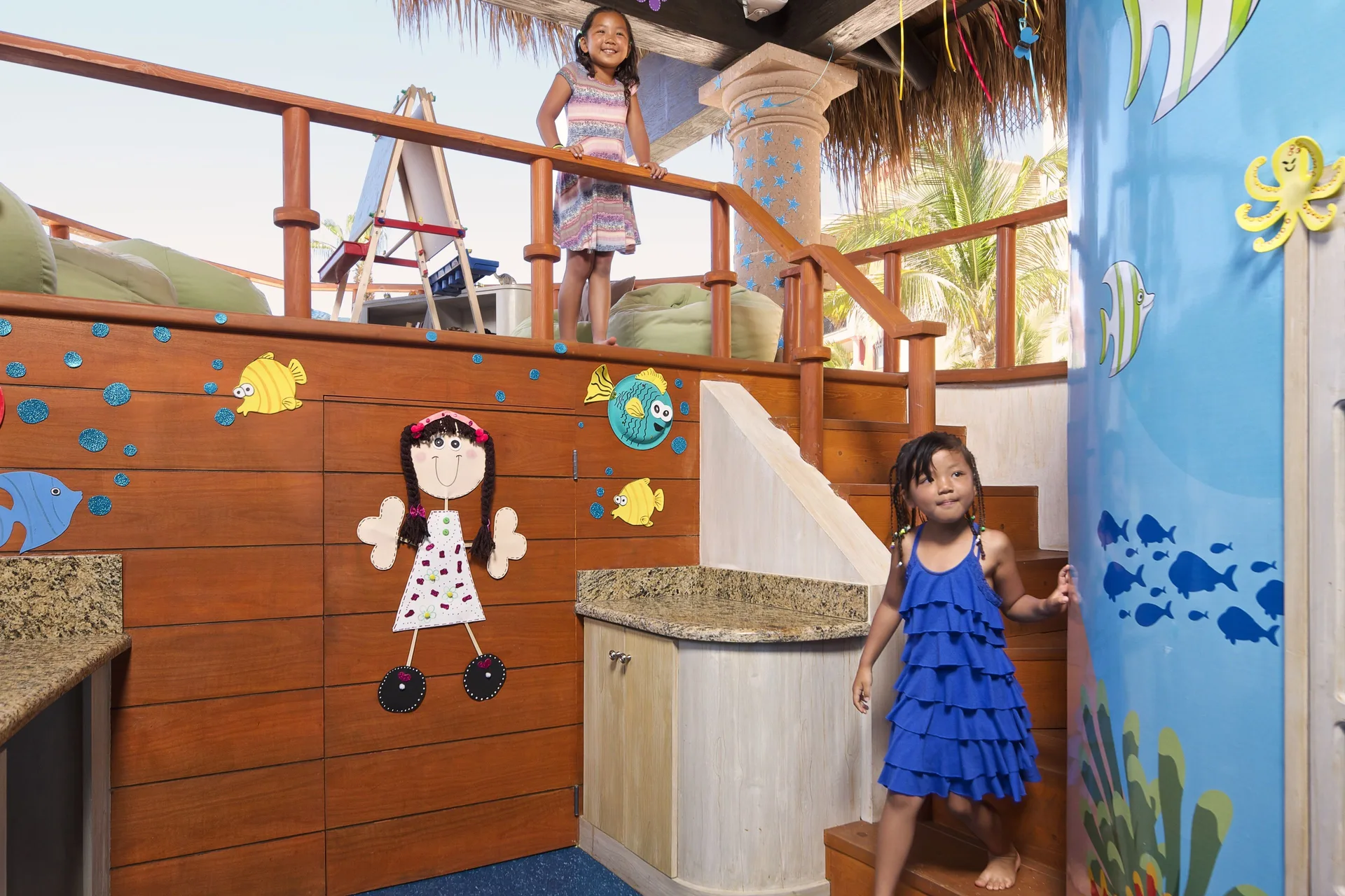 Children's play area with ocean-themed decor at Playa Grande Resort & Grand Spa.