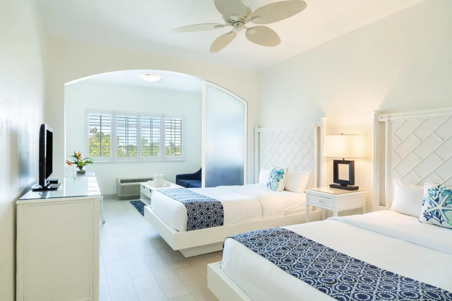 Superior Room with two beds and sitting area at Ports of Call Resort.