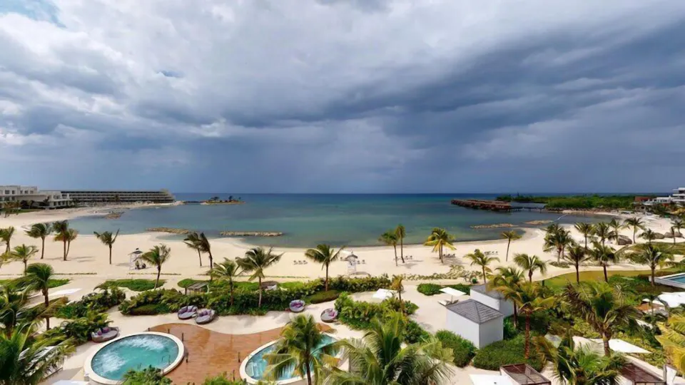 Pleasure Junior Suite balcony view of beach and sea at Princess Senses The Mangrove Resort.