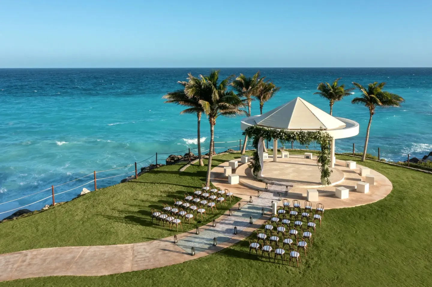 Oceanfront Wedding Gazebo Venue at Privilege Aluxes Isla Mujeres