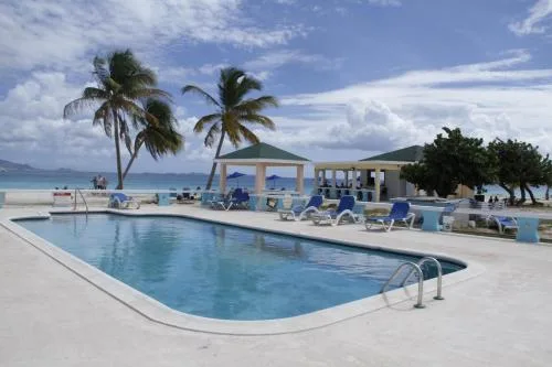 Anguilla Great House Beach Resort three-star beach resort with low-rise buildings and sandy shoreline in Anguilla.