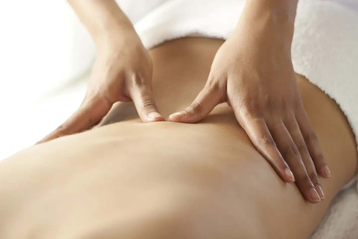 Close-up of a massage treatment at Rosewood Le Guanahani St Barth.