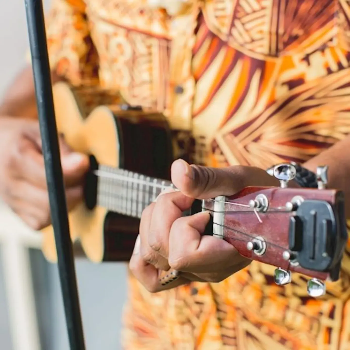 Ukulele player performing at Royal Lahaina Resort & Bungalows.