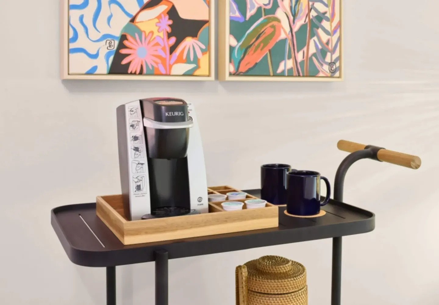 Bungalow Two with Lanai coffee station at Royal Lahaina Resort & Bungalows.