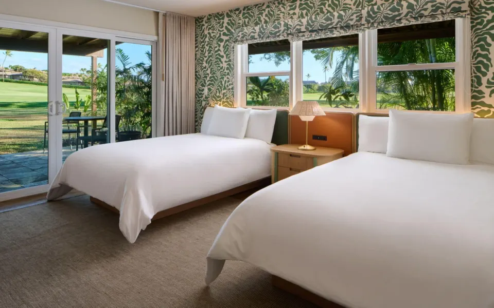 Bungalow Two room with two beds and lanai at Royal Lahaina Resort & Bungalows.