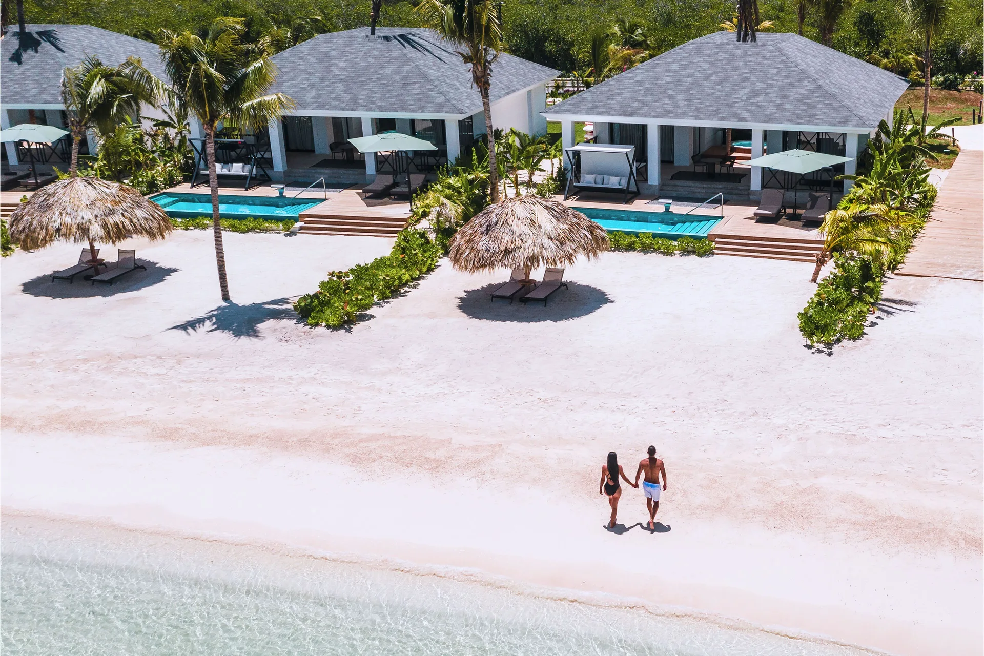 The Beach Villas at Excellence Oyster Bay luxury adults-only villas with private beachfront setting