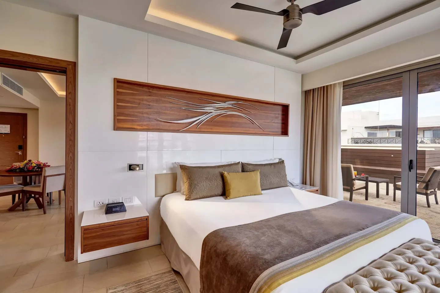 Luxury Presidential one bedroom king suite with balcony at Royalton Hideaway Saint Lucia.