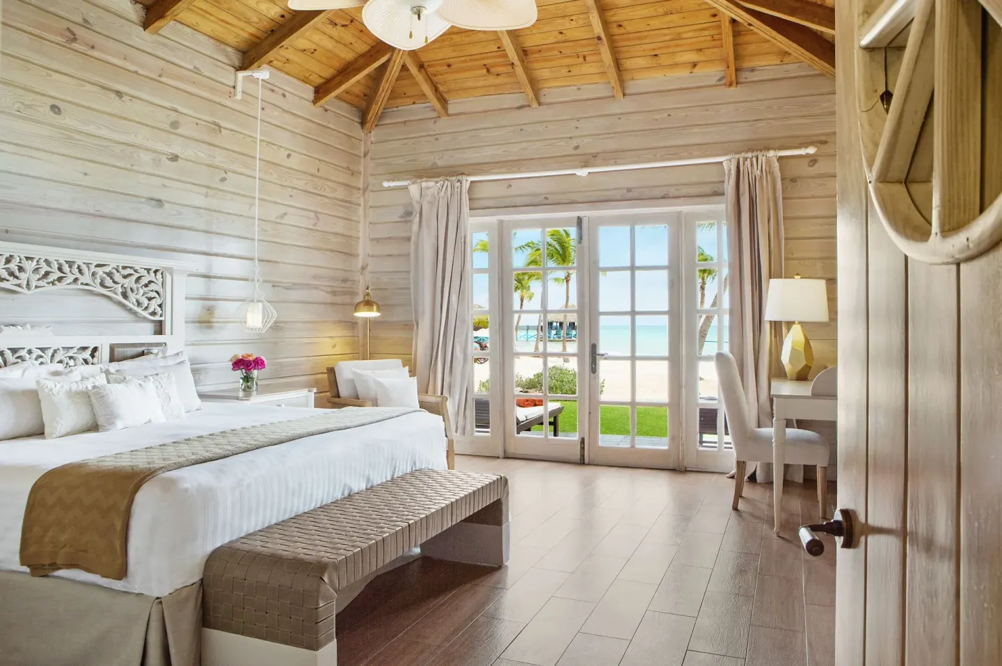 Beachfront bungalow king bedroom at Sanctuary Cap Cana, a Luxury Collection Resort.