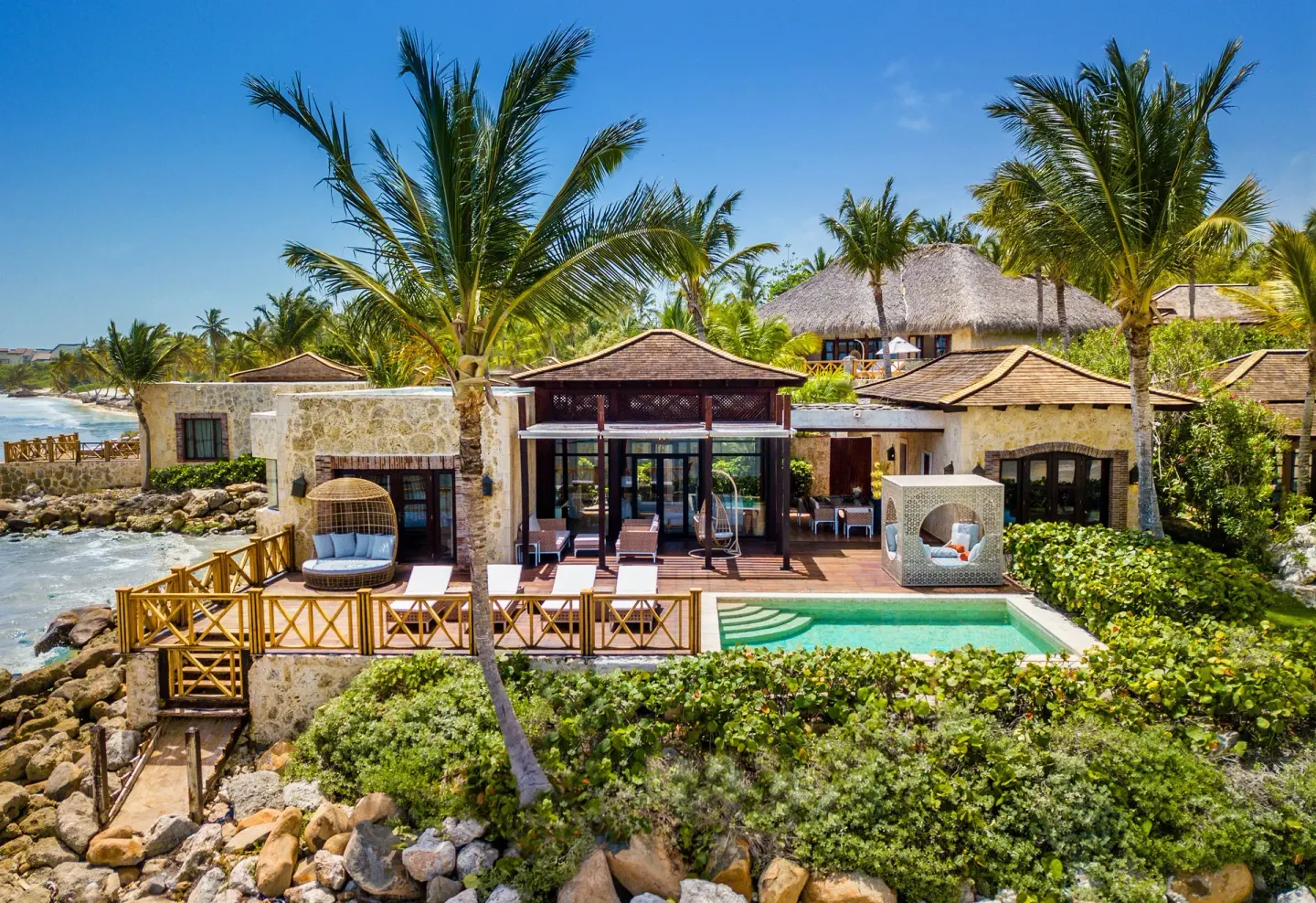 Oceanfront villa with private pool and deck at Sanctuary Cap Cana, a Luxury Collection Resort.