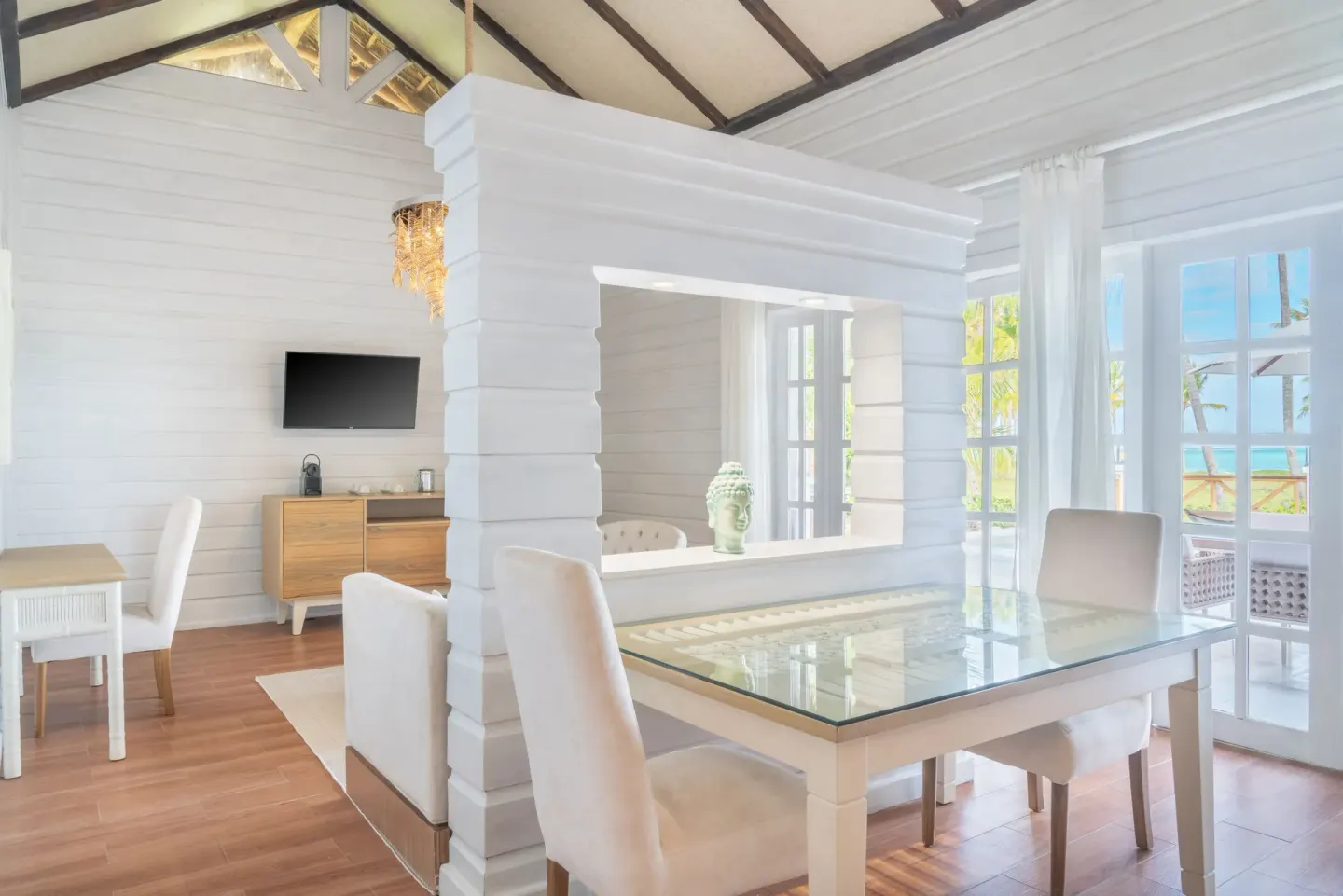 Villa Balcony living and dining area at Sanctuary Cap Cana, a Luxury Collection Resort.