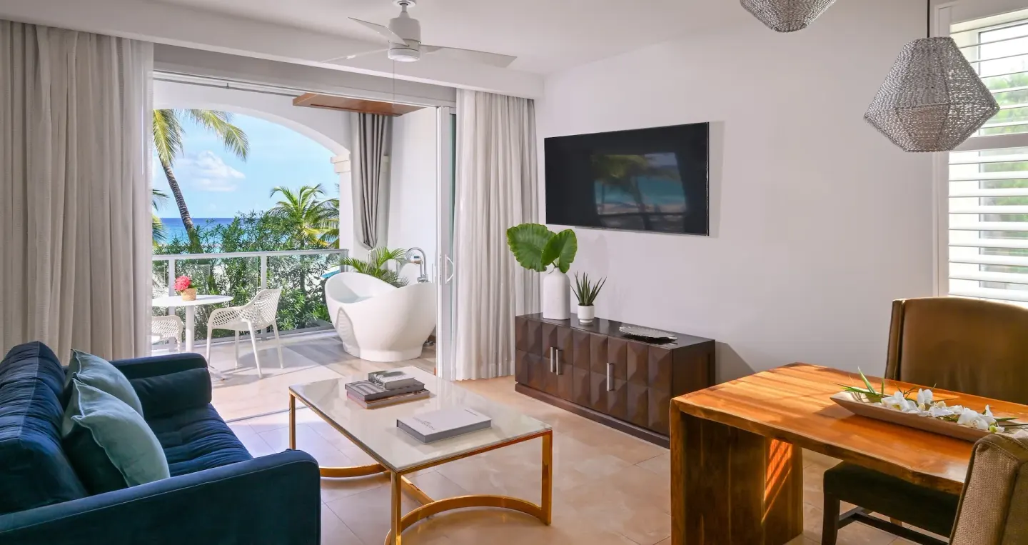 Beachfront One Bedroom Butler Suite With Balcony Tranquility Soaking Tub Official 4