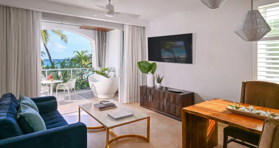 Beachfront One Bedroom Butler Suite With Balcony Tranquility Soaking Tub Official 4