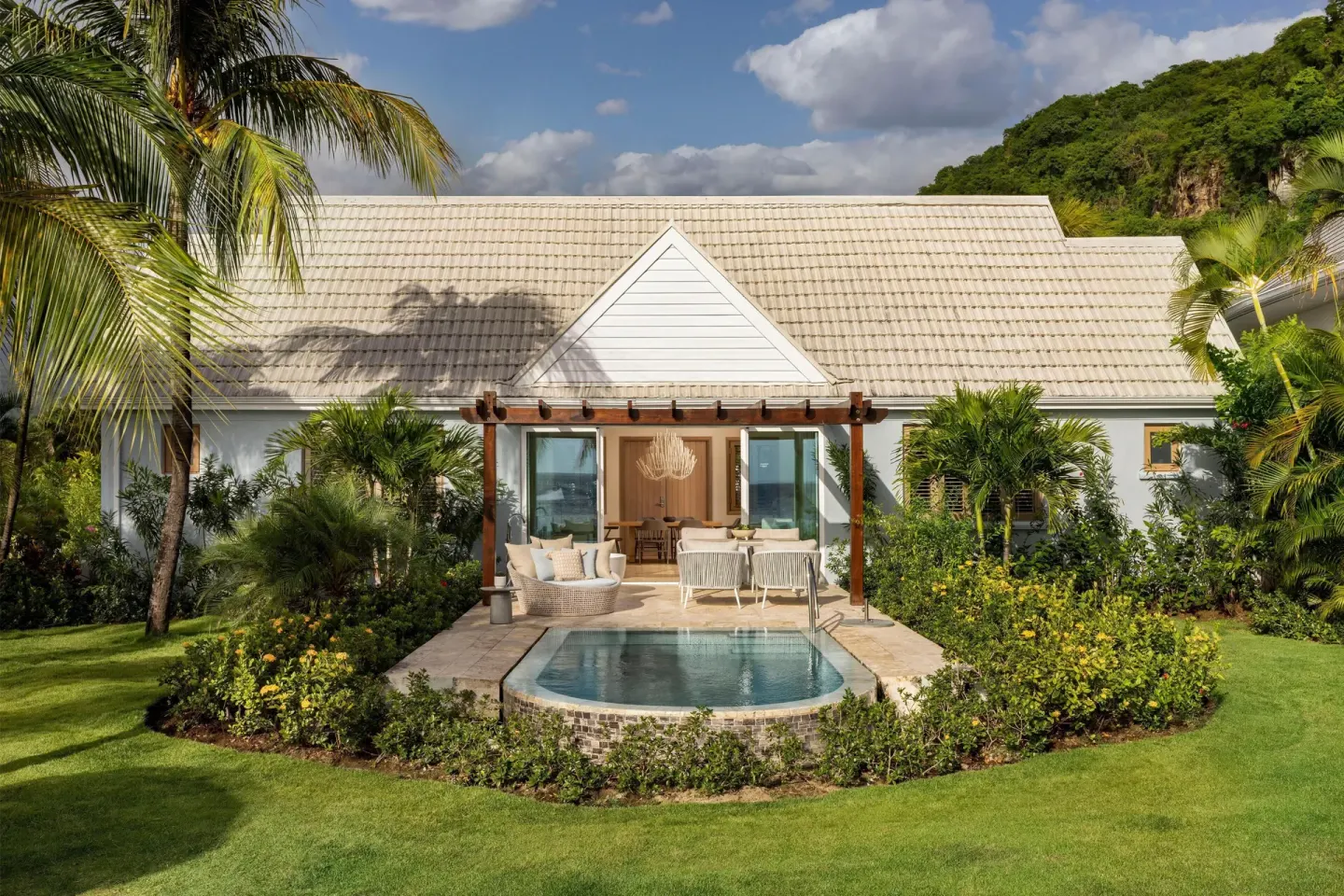 Beachfront villa with private plunge pool at Sandals St. Vincent and the Grenadines.