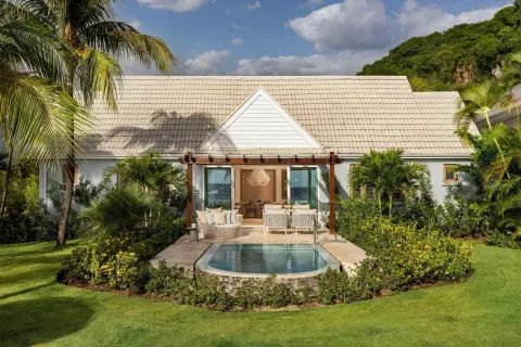 Beachfront villa with private plunge pool at Sandals St. Vincent and the Grenadines.
