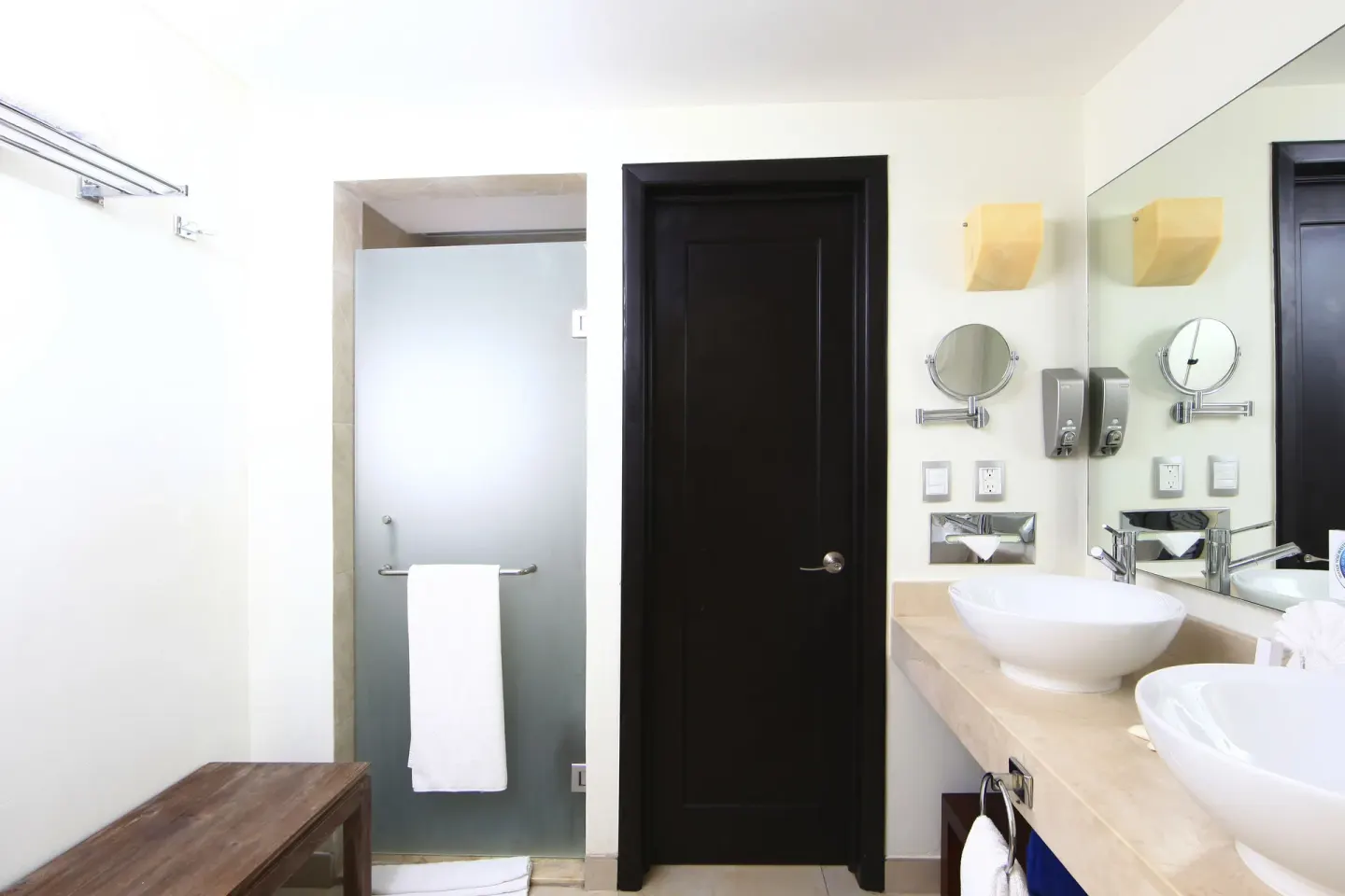 Superior Select bathroom with double sinks at Sandos Caracol Nature Resort & Water Park