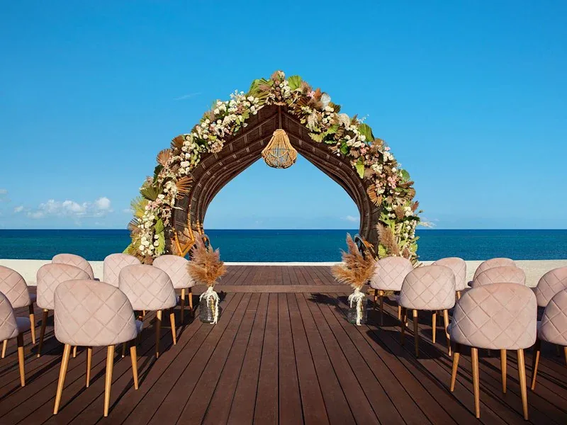 Beach Gazebo / Beach Pavilion Venue at Sandos Caracol Nature Resort & Water Park