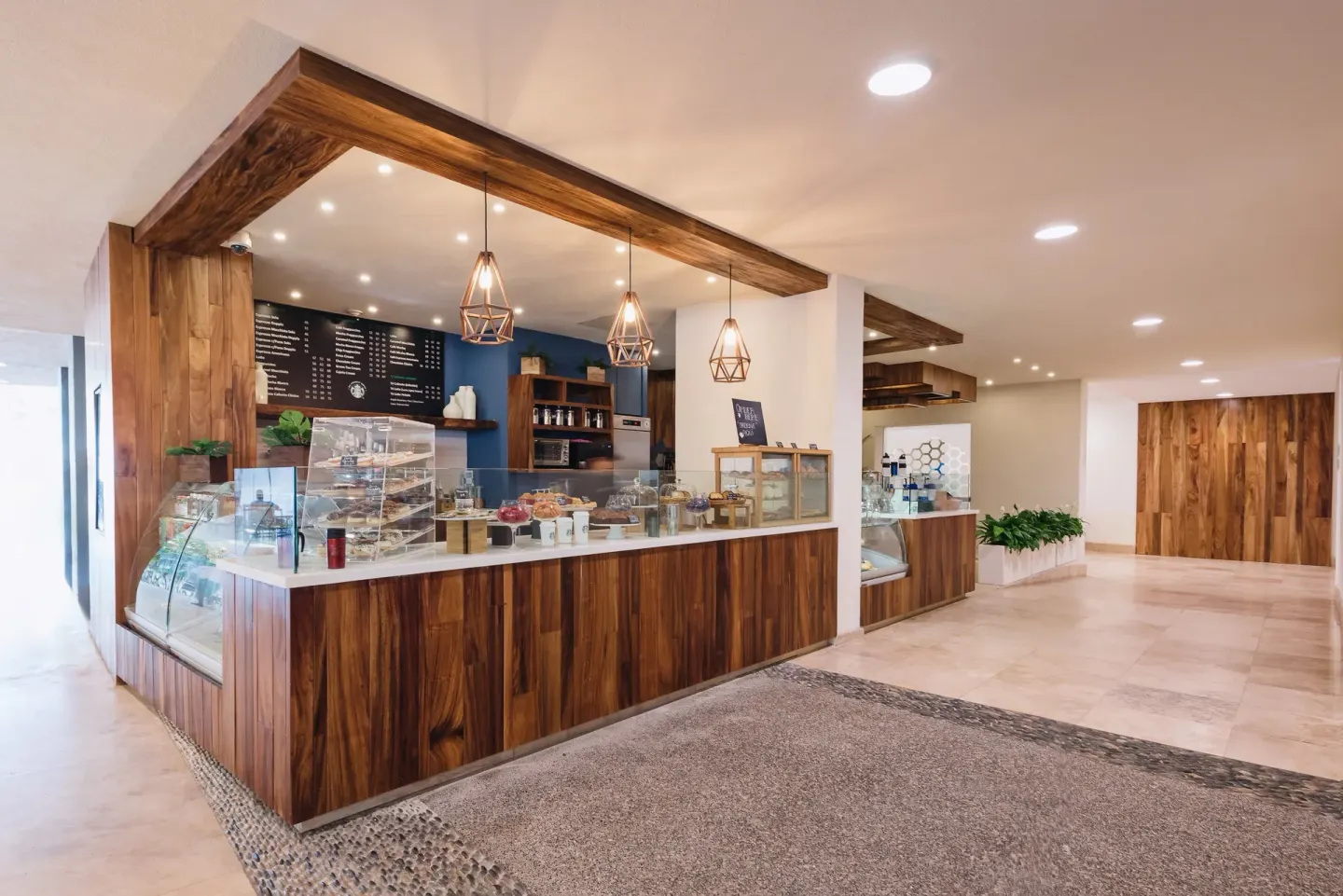 Deli counter with pastries and refrigerated displays at Sheraton Buganvilias Puerto Vallarta.