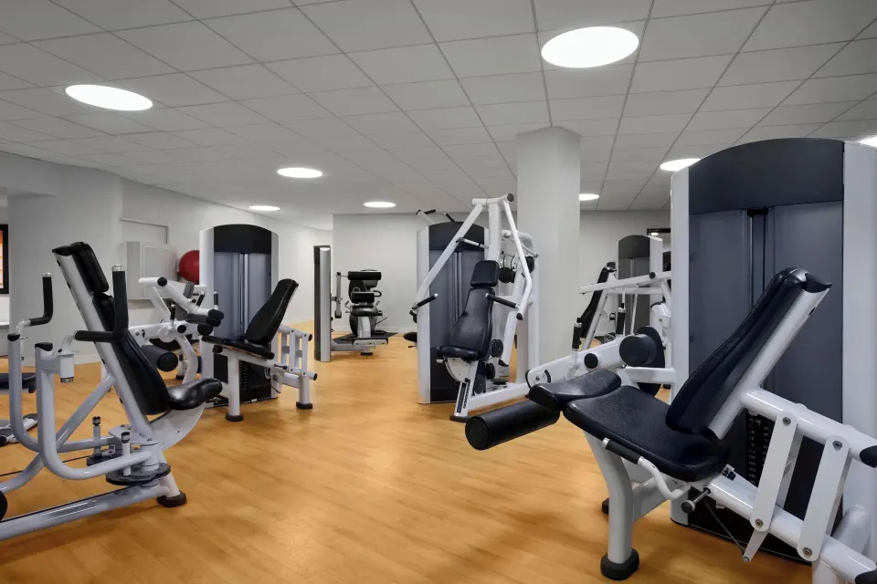 Fitness center strength machines at Sheraton Waikiki Beach Resort.