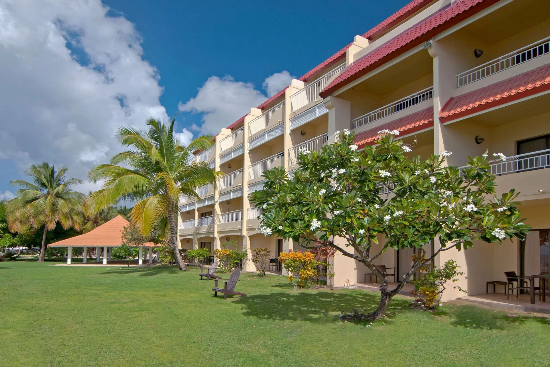 Radisson Grenada Beach Resort beachfront Grand Anse hotel with pools gardens and casual island style