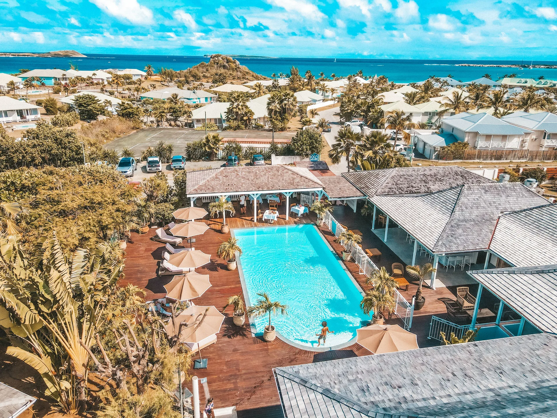 Hotel La Plantation tropical Orient Bay hotel with villa-style rooms and garden setting