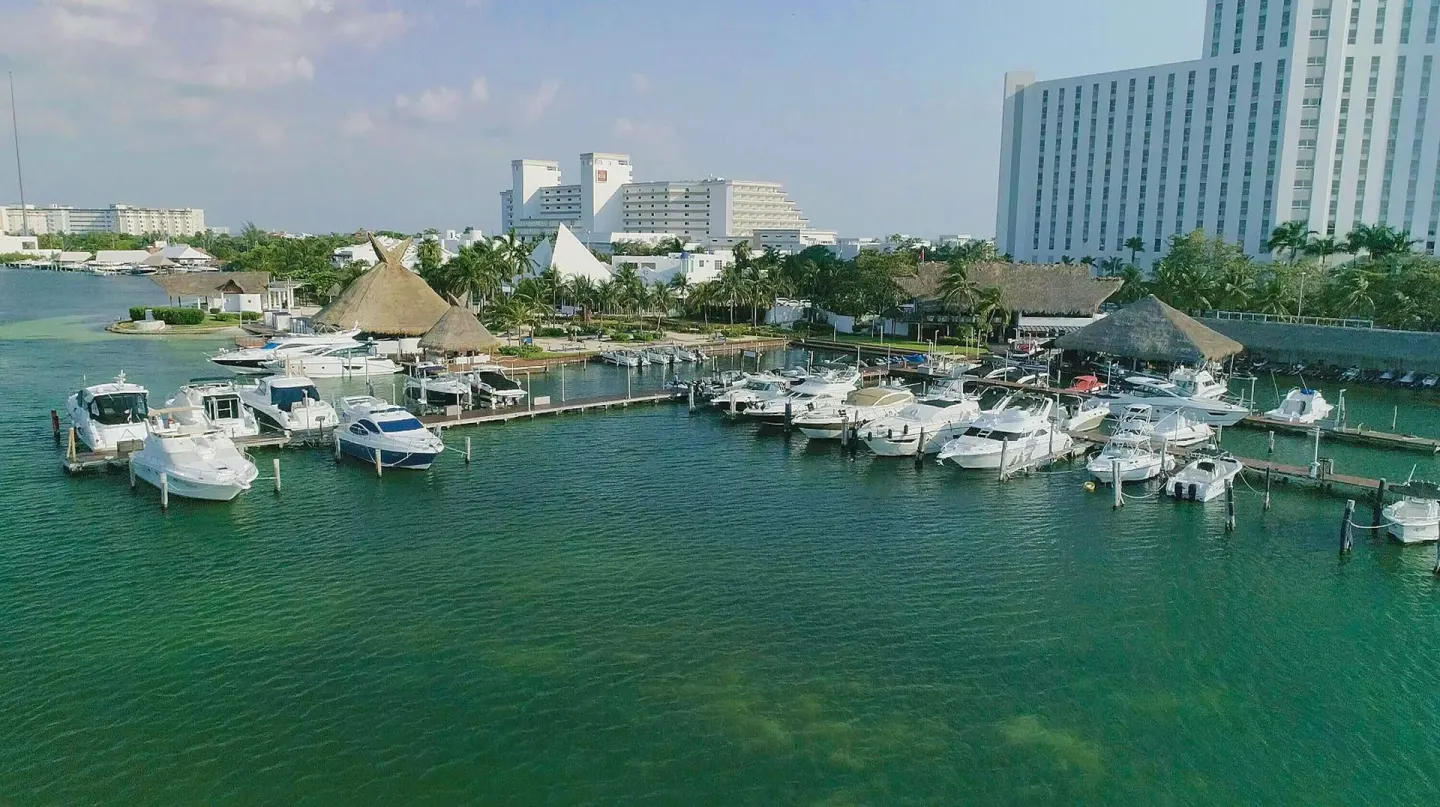 Marina docks with yachts beside Sunset Marina Resort & Yacht Club.