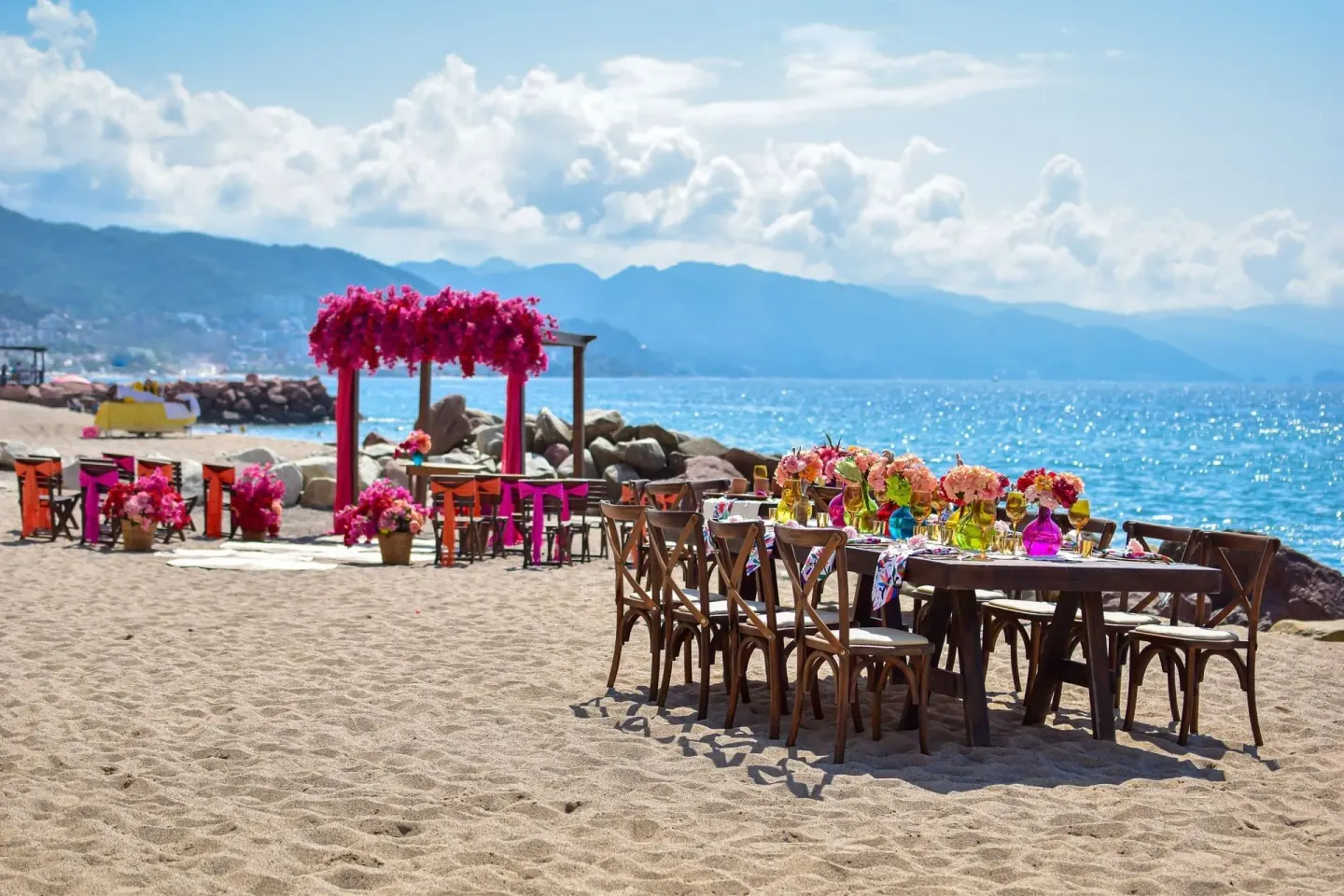 Gazebo on the rock pier at Sunset Plaza Beach Resort & Spa Pto Vallarta