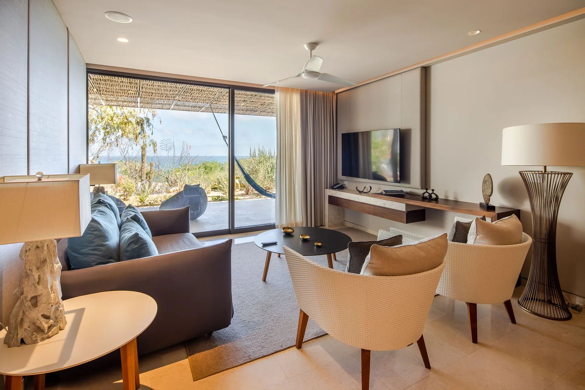 Living room in a Two Bedroom Villa with terrace at The Club at Solaz.