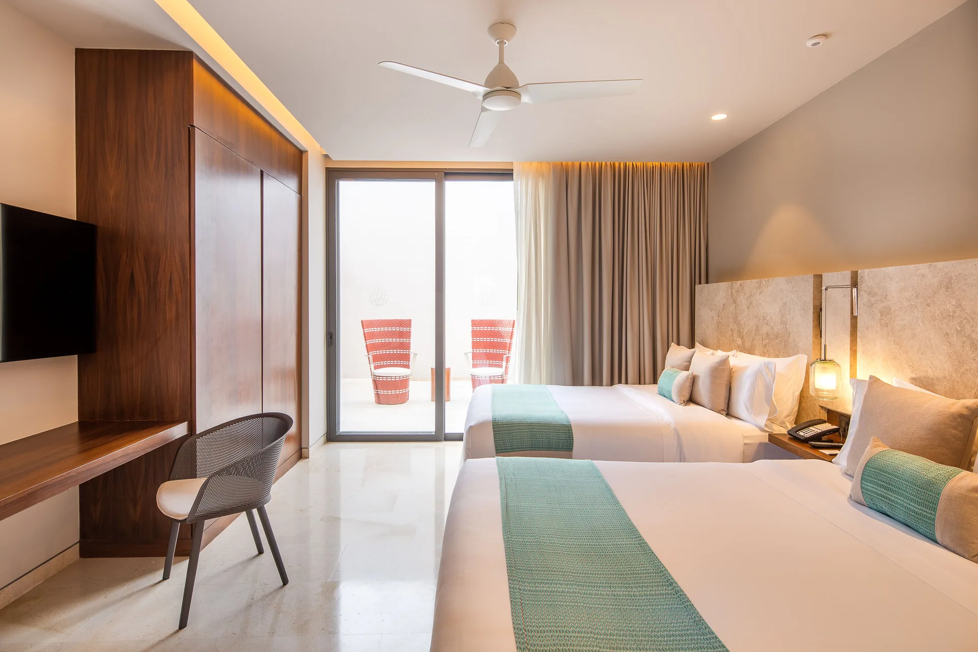 Two double beds in a Two Bedroom Villa at The Club at Solaz.