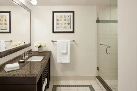 Bathroom in a 1 Bedroom Regal Suite at The Coral at Atlantis.