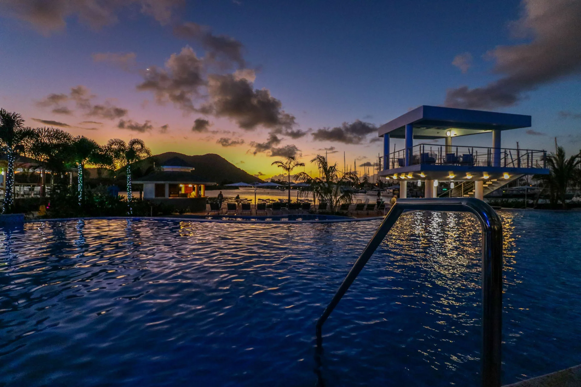 Harbor Club St. Lucia Curio Collection modern Rodney Bay marina hotel with stylish pools