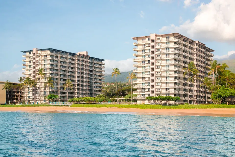 AEI at The Whaler Kaanapali Beach Resort condo-resort accommodations with beachfront tower and ocean-view grounds in Ka'anapali, Maui.