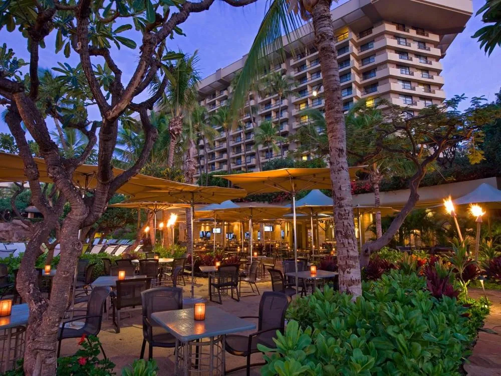 Hyatt Regency Maui Resort & Spa full-service beachfront resort with tropical pool grounds and oceanfront towers in Ka'anapali, Maui.