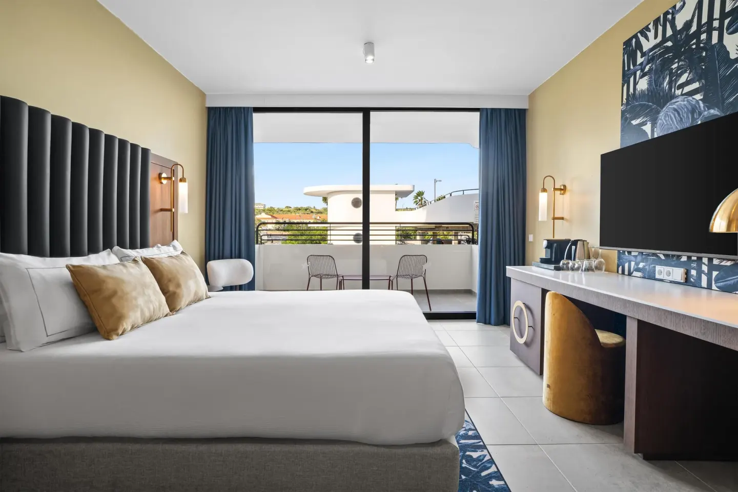 Deluxe Room with king bed and balcony at The Rif at Mangrove Beach Corendon Curacao, Curio.