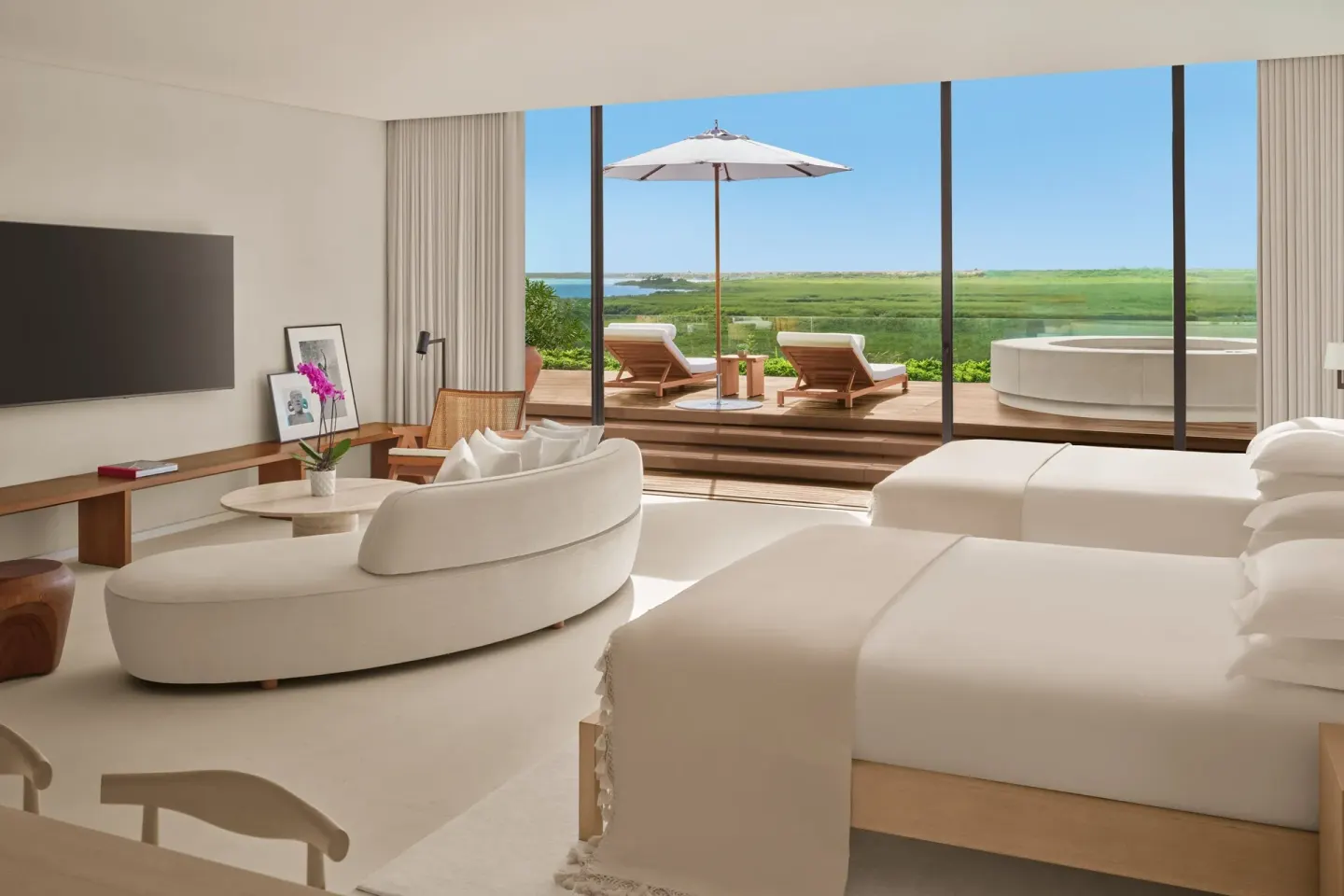 King-bed suite with private terrace plunge pool at The Riviera Maya EDITION At Kanai.