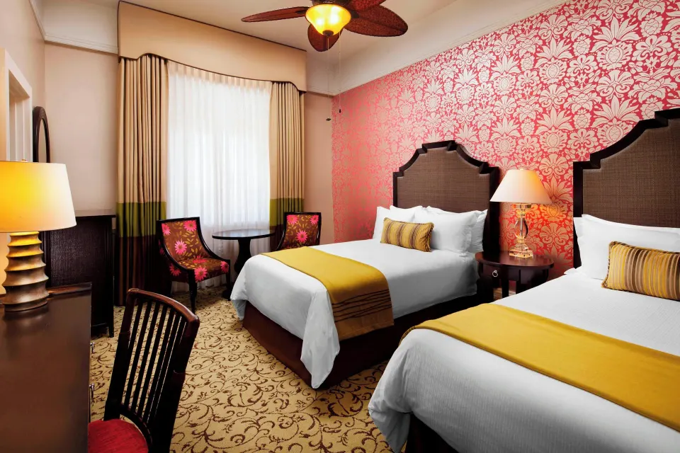 Historic Room 2 Resort View with two beds at The Royal Hawaiian, Waikiki.