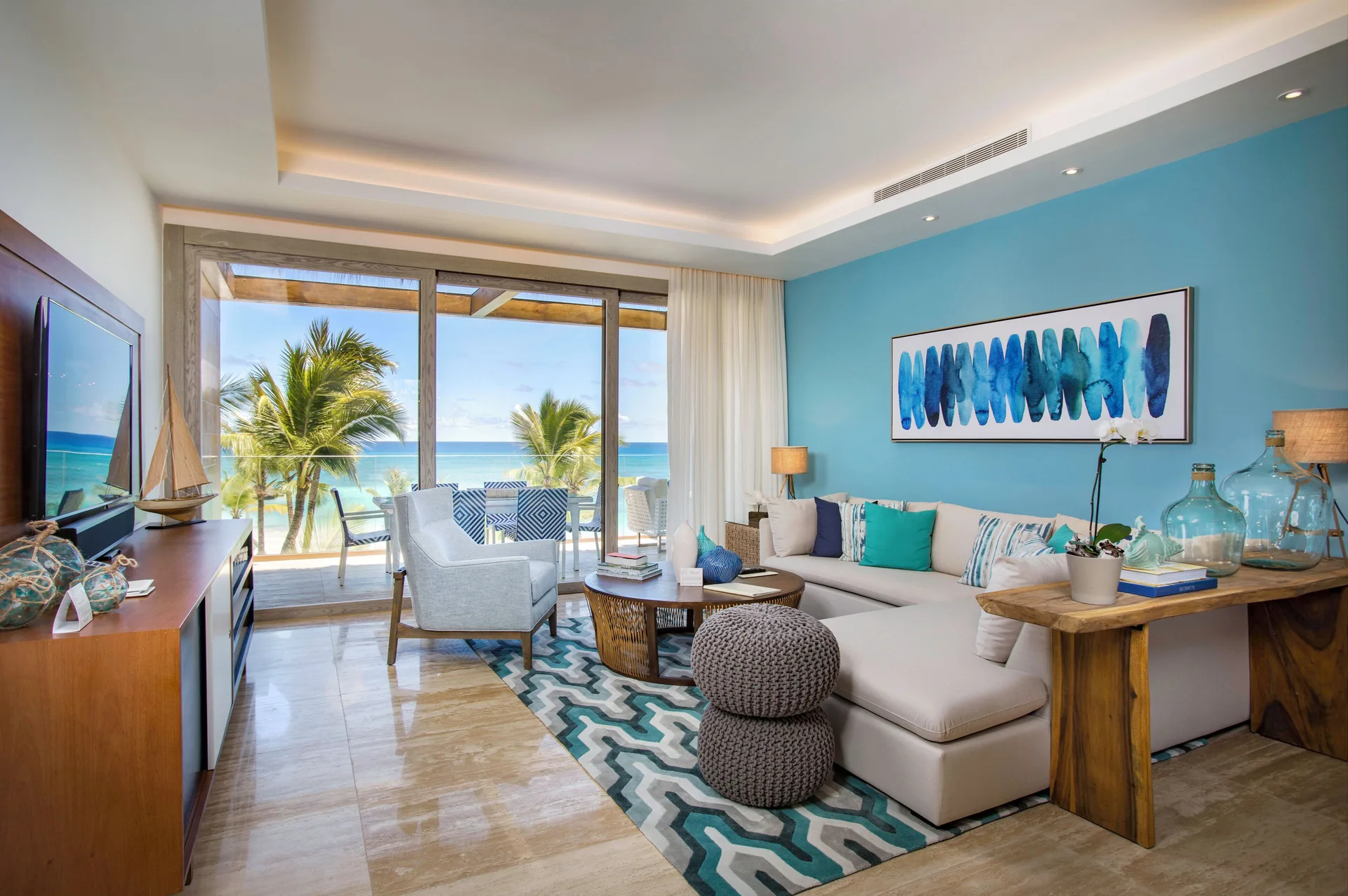 Eden Roc Cap Cana luxury boutique resort with beachfront pools and Mediterranean-inspired architecture in Cap Cana, Dominican Republic.