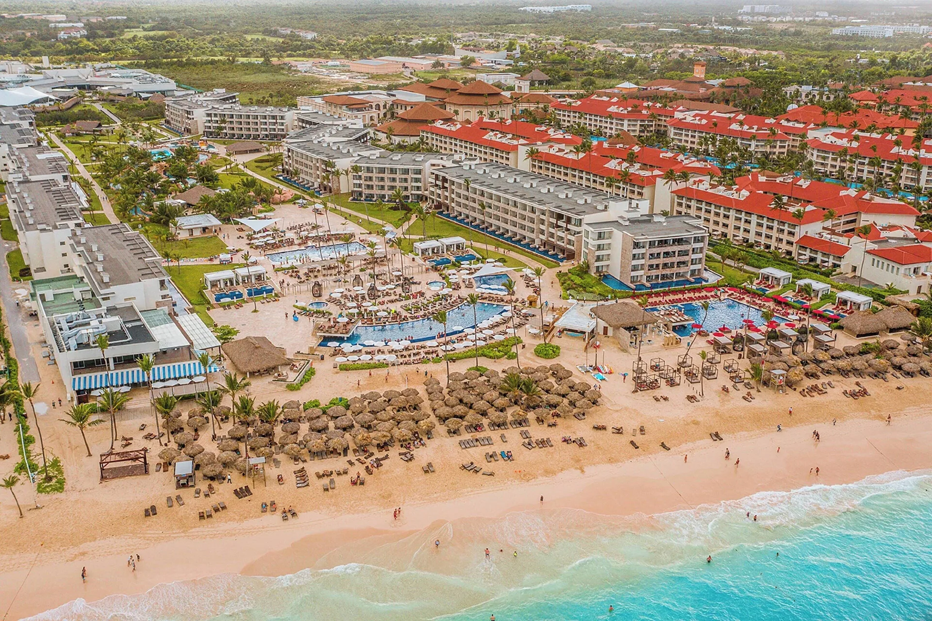 Royalton Bavaro Autograph Collection All-Inclusive Resort and Casino beachfront pool area in Punta Cana, Dominican Republic.