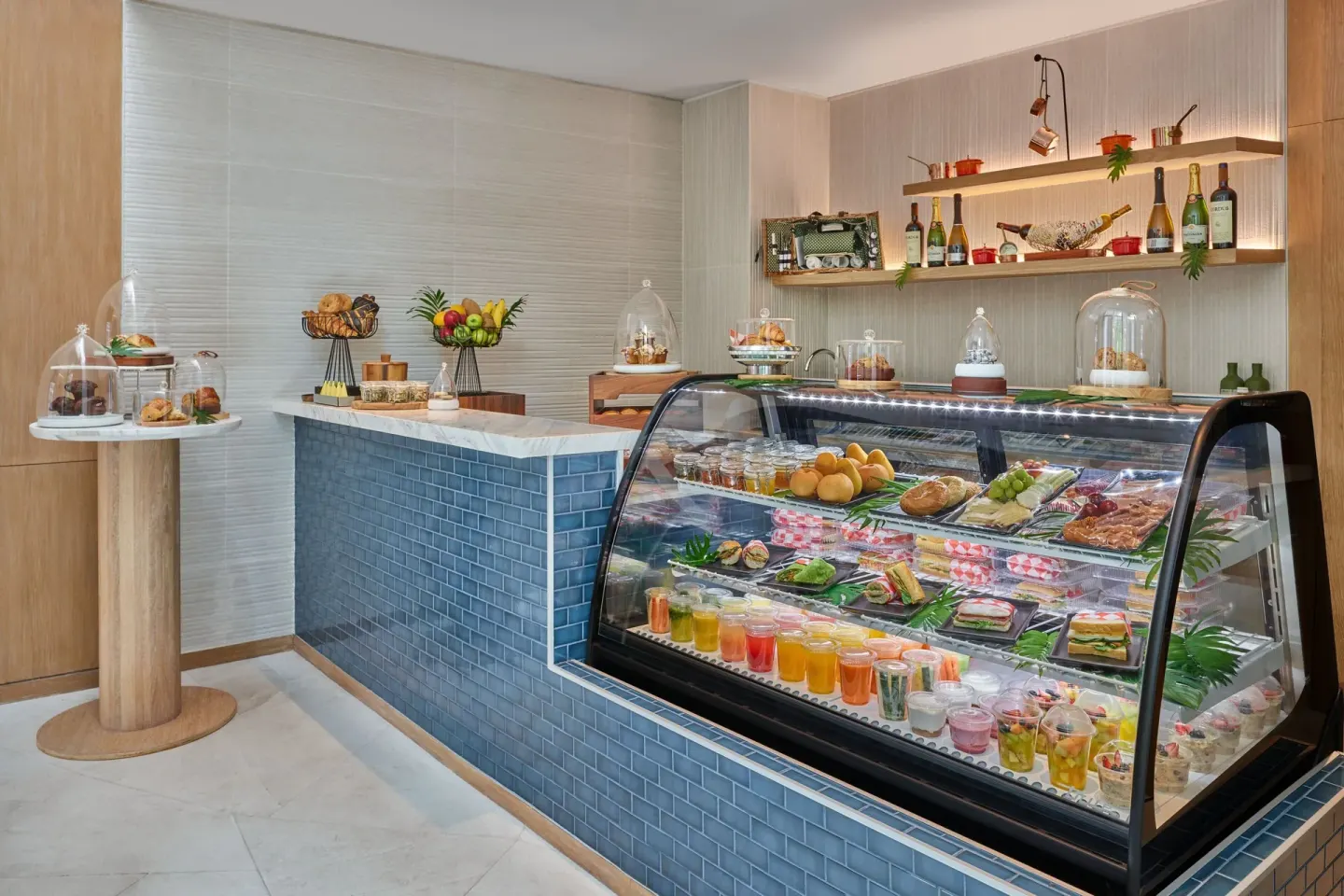Grab-and-go deli display at Pik Nik at The St. Regis Kanai Resort, Riviera Maya.