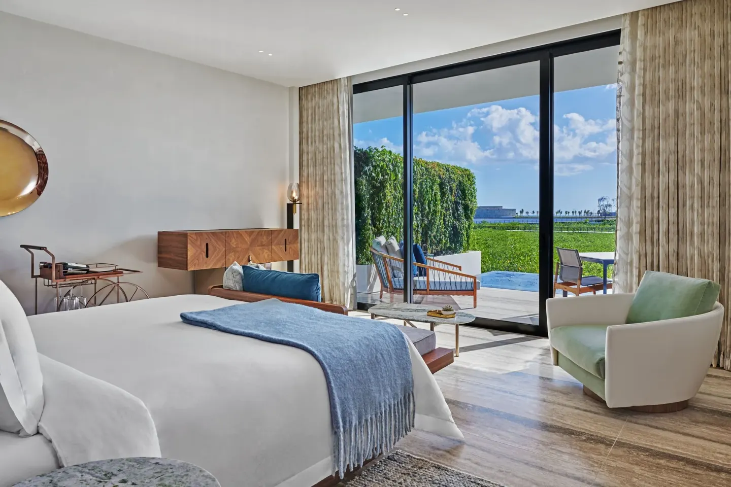 King-bed Grand Room with private pool terrace at The St. Regis Kanai Resort, Riviera Maya.