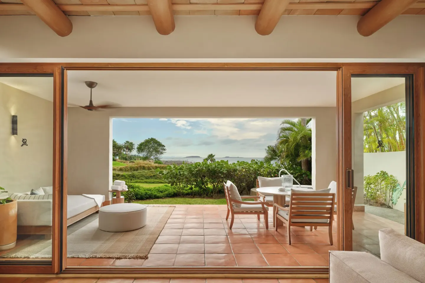 Suite One Bedroom Ocean View terrace and ocean view at The St. Regis Punta Mita Resort.