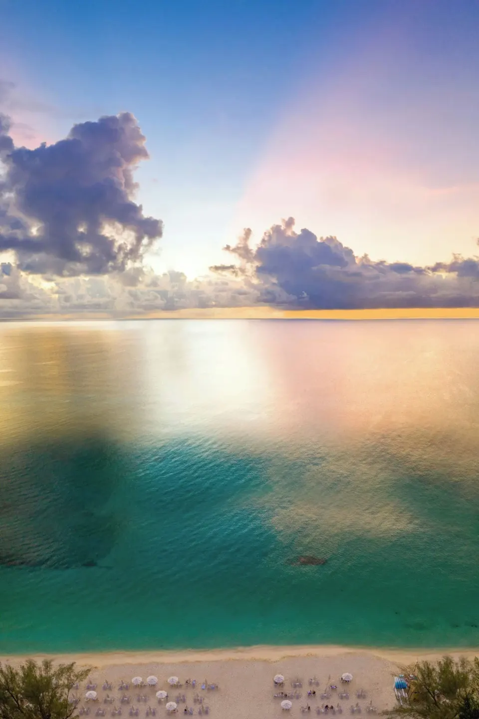 Sunrise or sunset over Seven Mile Beach at The Westin Grand Cayman Seven Mile Beach Resort & Spa.