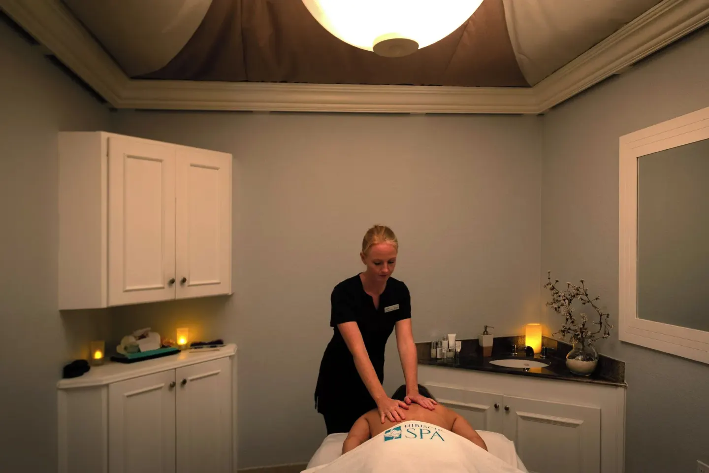 Massage treatment room at The Westin Grand Cayman Seven Mile Beach Resort & Spa.