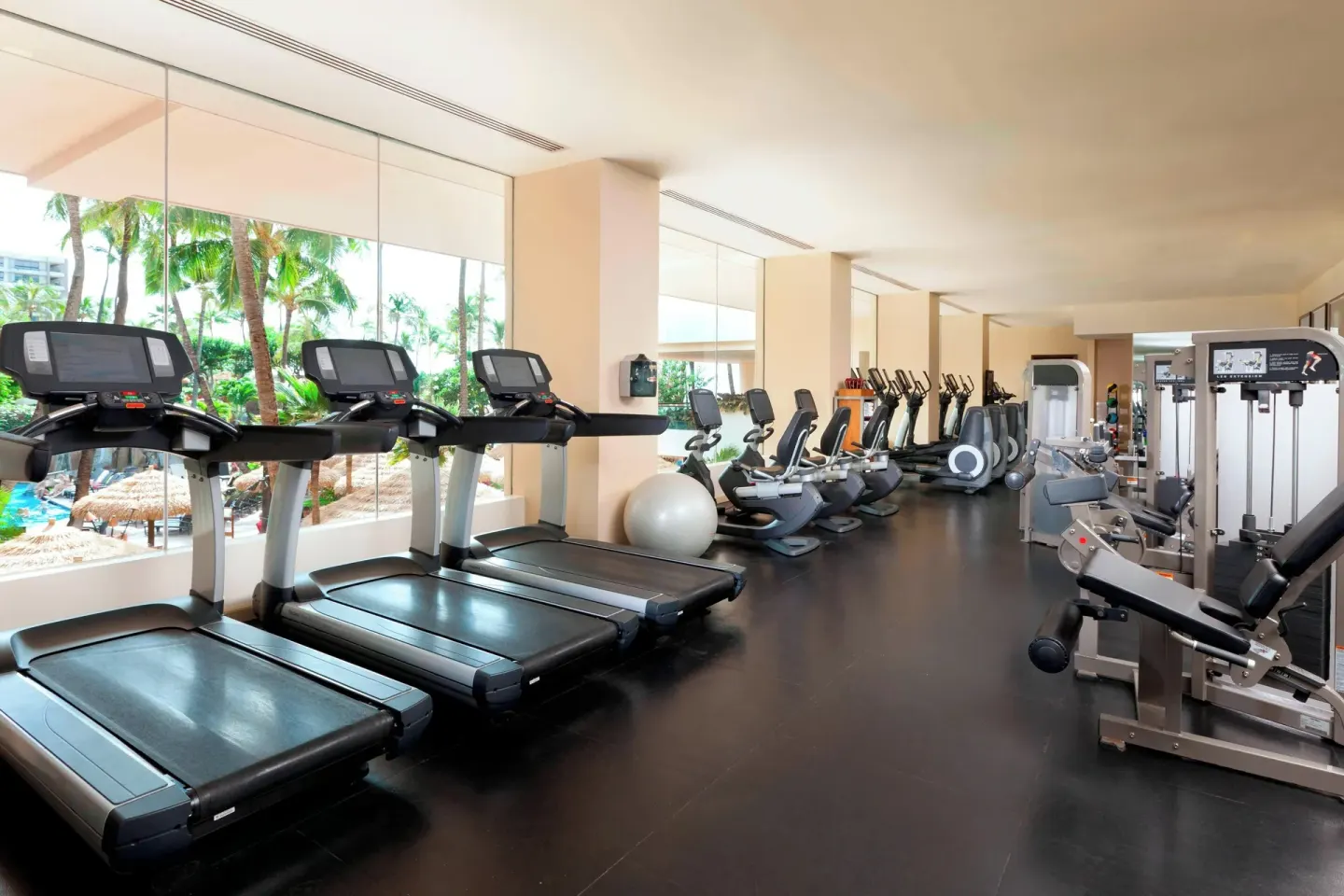 Fitness center with treadmills and cardio equipment at The Westin Maui Resort & Spa, Ka'anapali.