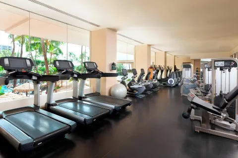 Fitness center with treadmills and cardio equipment at The Westin Maui Resort & Spa, Ka'anapali.