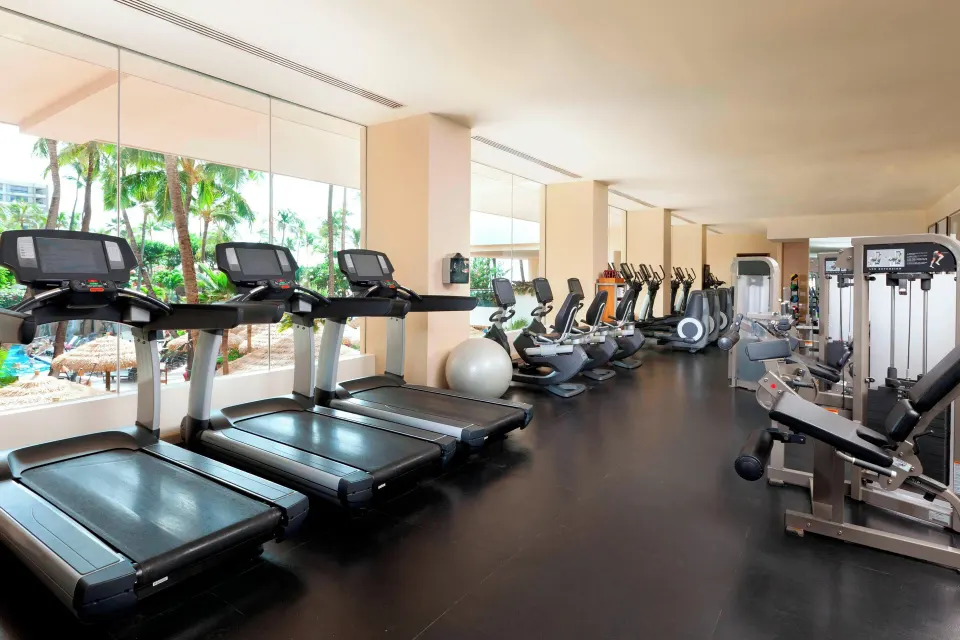 Fitness center with treadmills and cardio equipment at The Westin Maui Resort & Spa, Ka'anapali.